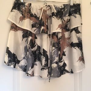 Strapless ruffle blouse